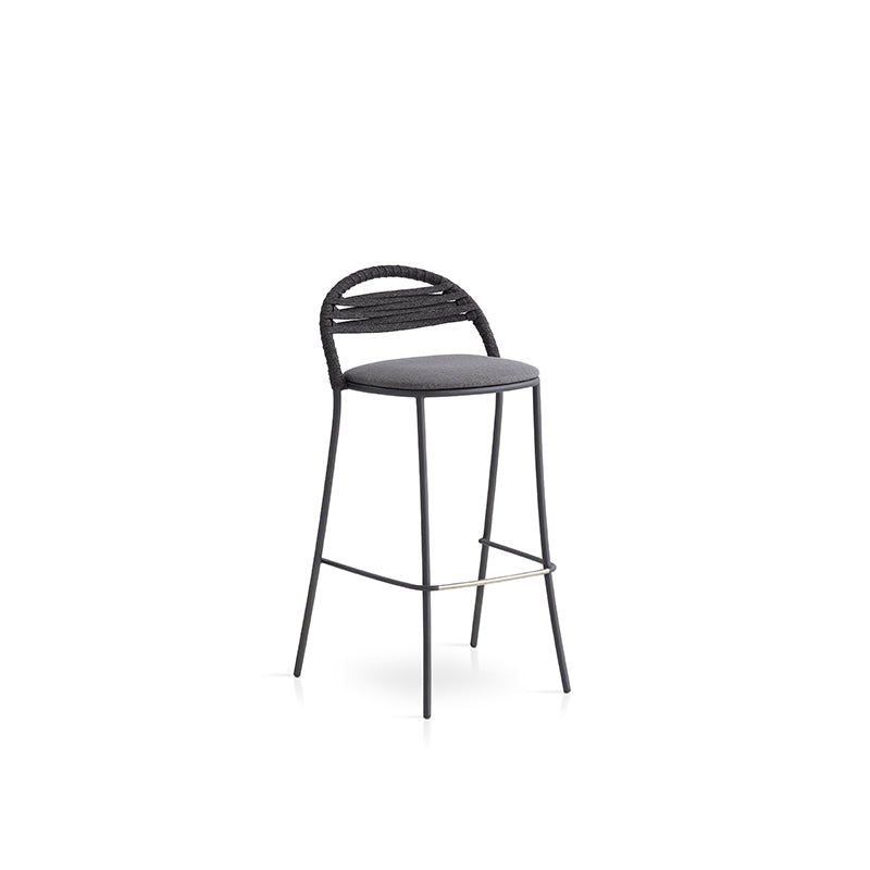 Petale Hand-woven Bar Stool with Stripe Pattern - Zzue Creation