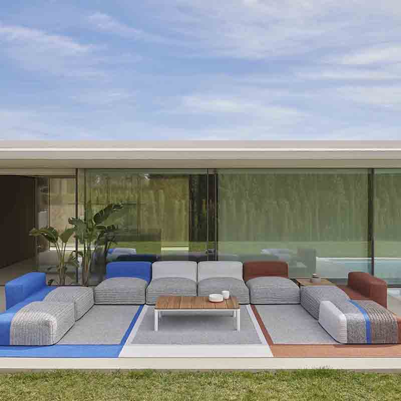 Mangas Outdoor Pouf 1. Blue - Zzue Creation