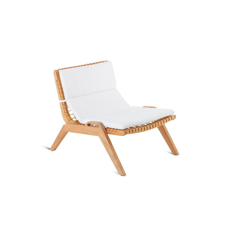 Synthesis Stackable Lounge Armchair in teak and WaProLace - Zzue Creation