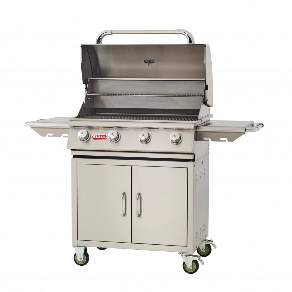 Outlaw Gas BBQ Grill Cart (4 Porcelain Coated Burners) - Zzue Creation