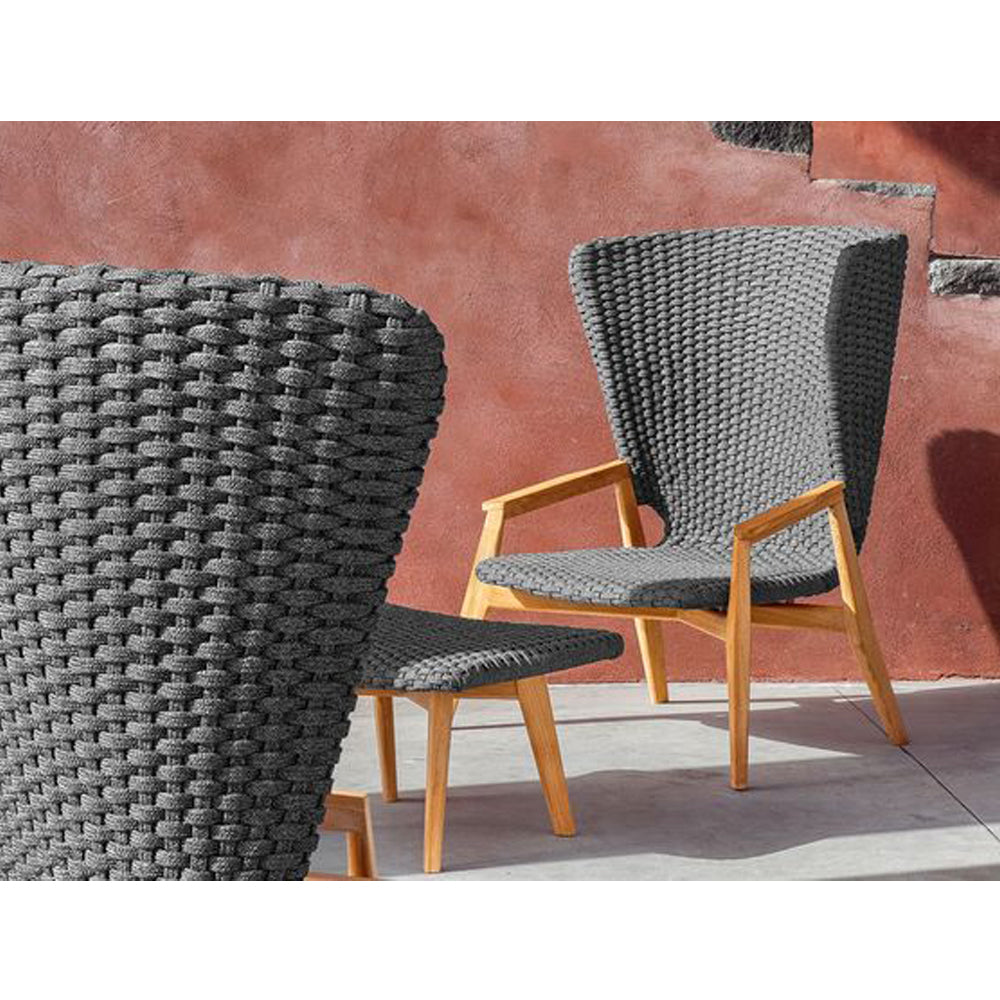 Knit High Back Lounge Armchair - Zzue Creation