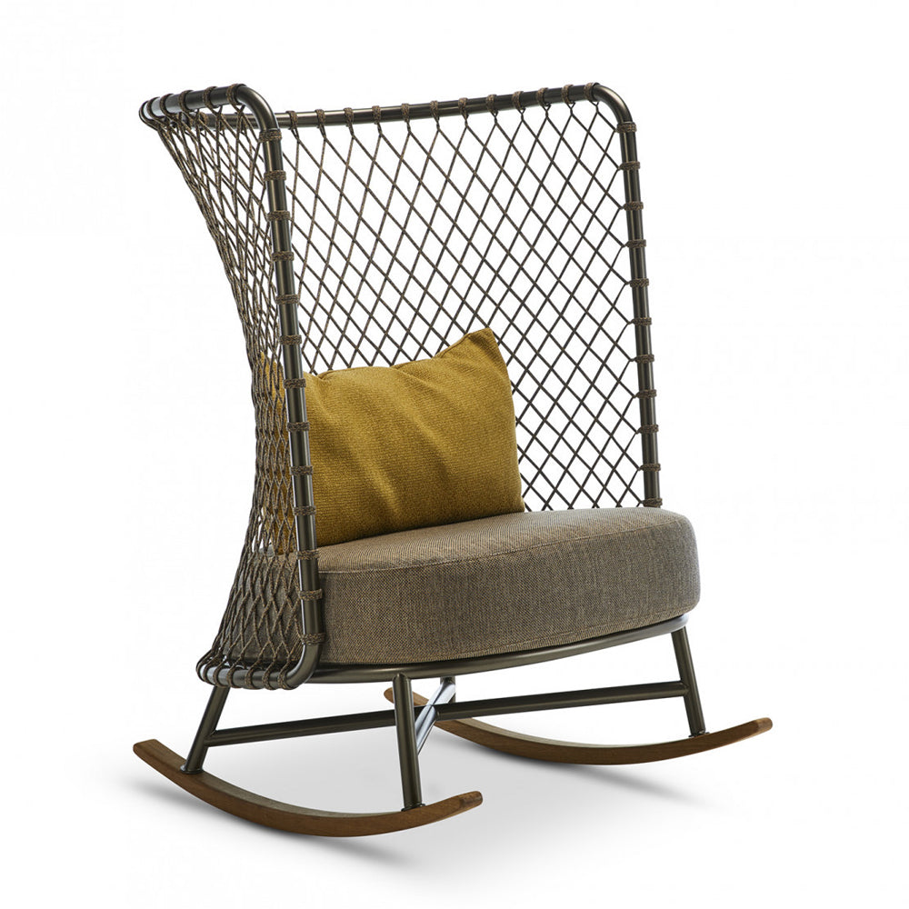 Charme Rocking Armchair in Bronze Frame - Zzue Creation