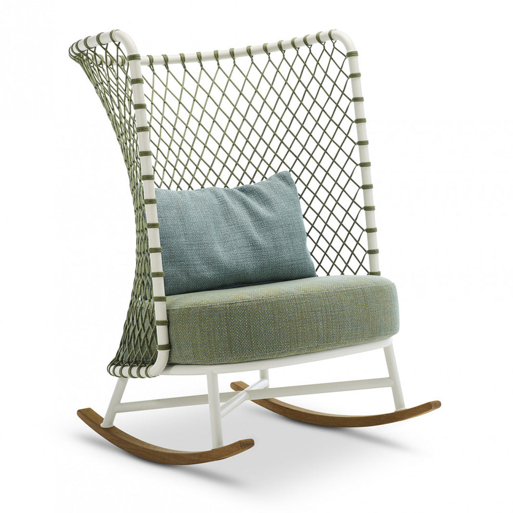 Charme Rocking Armchair in White Frame - Zzue Creation