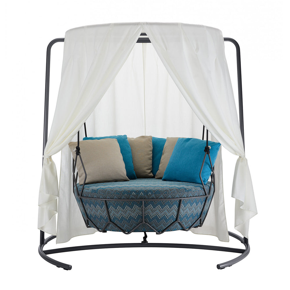 Gravity Light Swing Sofa with Supporting Frame and Sunshade - Zzue Creation