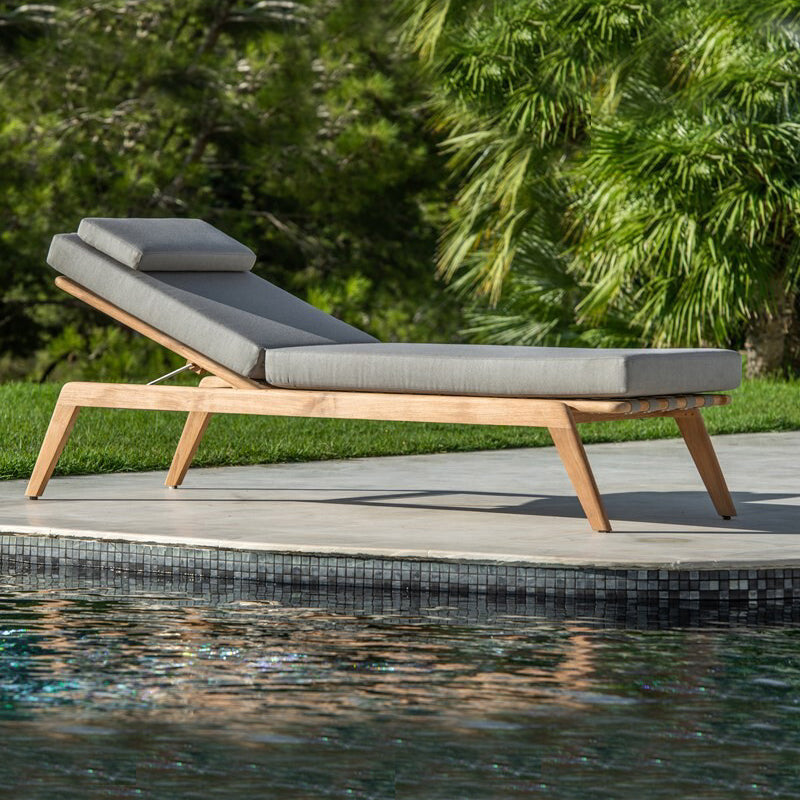 Ritz Teak Sunlounger - Zzue Creation