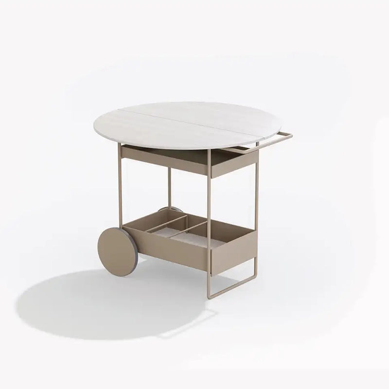 Ninfea Serving Cart with Top in Wood - Zzue Creation