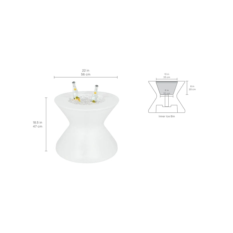 Signature Tall Ice Bin Side Table - Zzue Creation