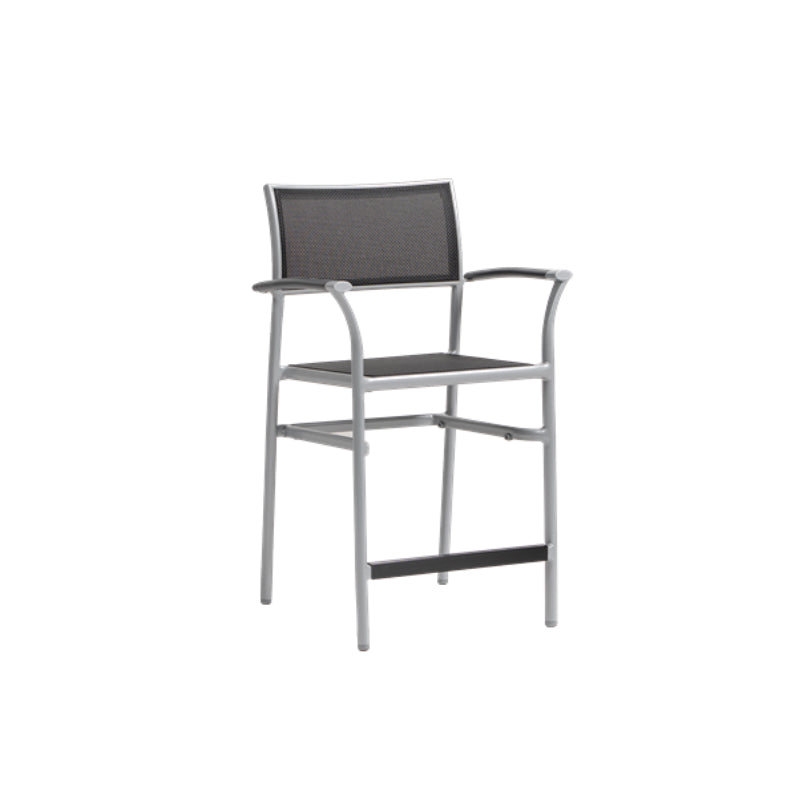 New Roma (Sling) Counter Chair w/Aluminium Arm (Stackable) - Zzue Creation