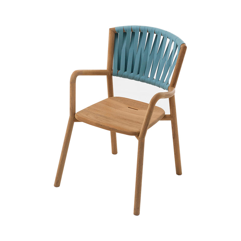 Piper 161 Dining Armchair in Teak - Zzue Creation