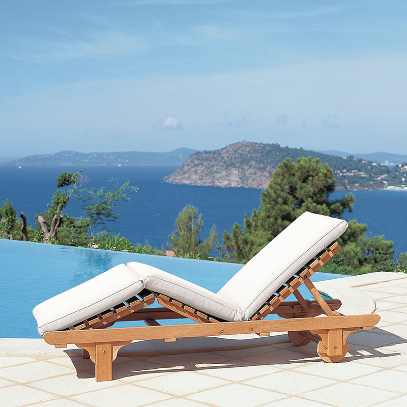 Chelsea Sunlounger in Teak - Zzue Creation