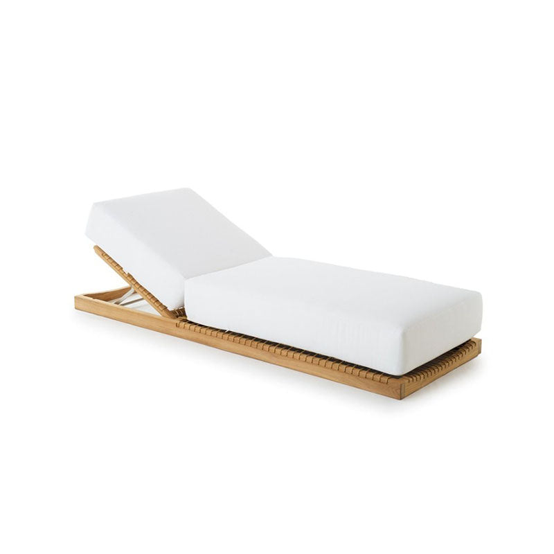 Synthesis Low Sunlounger in teak and WaProLace - Zzue Creation