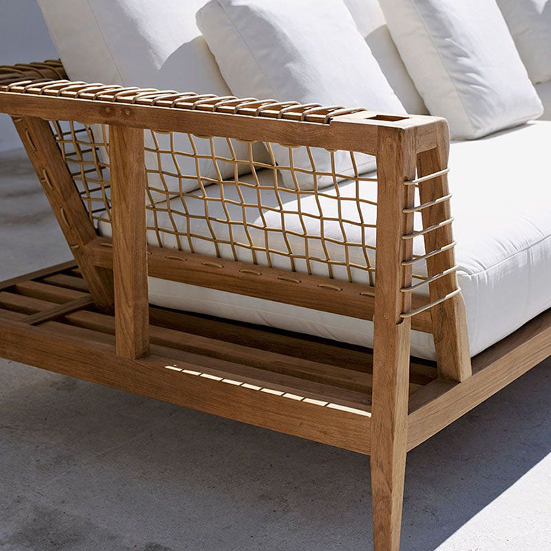 Synthesis Sofa in teak and WaProLace 260cm - Zzue Creation