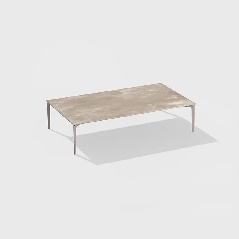 AllSize Low Rectangular Table with Top in Porcelain Stoneware - Zzue Creation