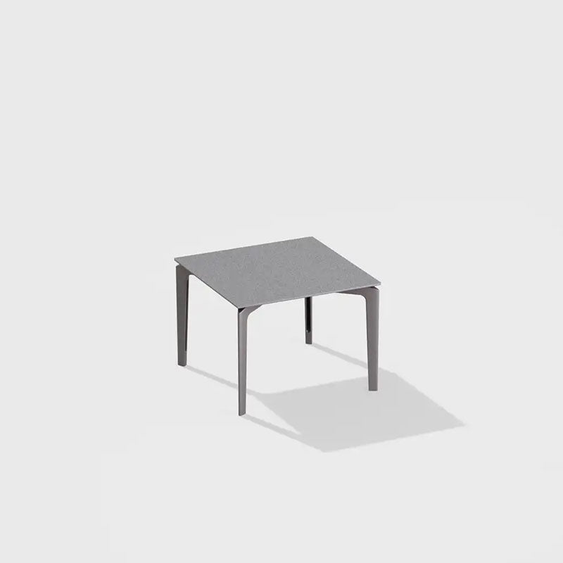 AllSize Low Square Table with Top in Speckled Aluminium - Zzue Creation