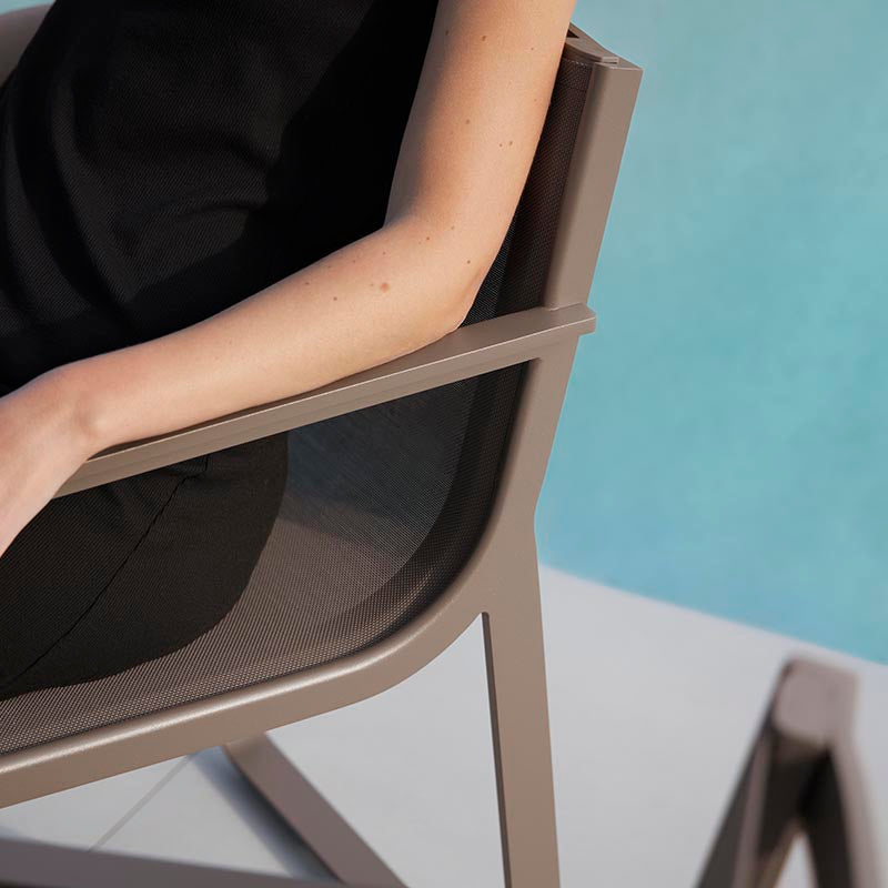 Flat Textil Dining Armchair - Zzue Creation