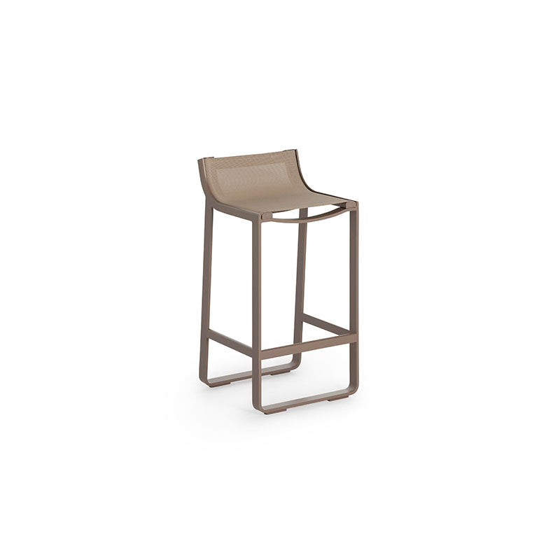 Flat Textil Counter Stool with backrest - Zzue Creation