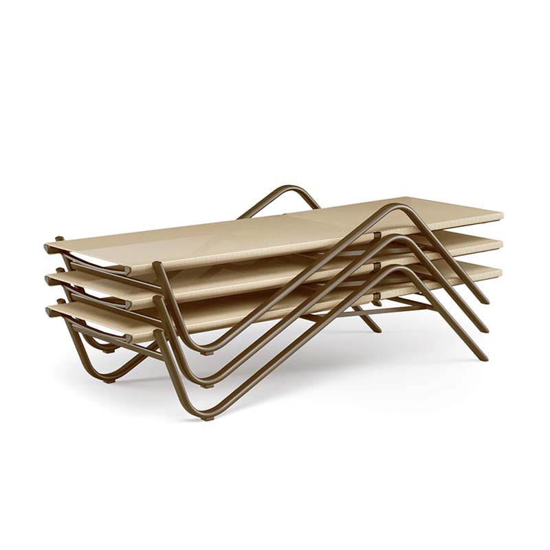 Holly Stackable Sunbed with Hidden Wheels - Zzue Creation