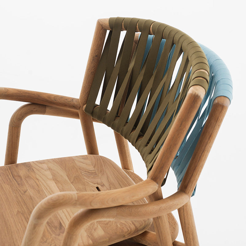 Piper 161 Dining Armchair in Teak - Zzue Creation