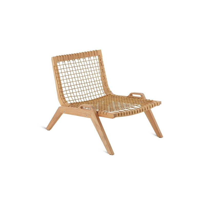 Synthesis Stackable Lounge Armchair in teak and WaProLace - Zzue Creation