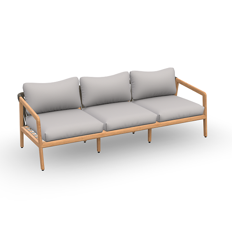 Ritz Teak Lounge Sofa 3S - Zzue Creation
