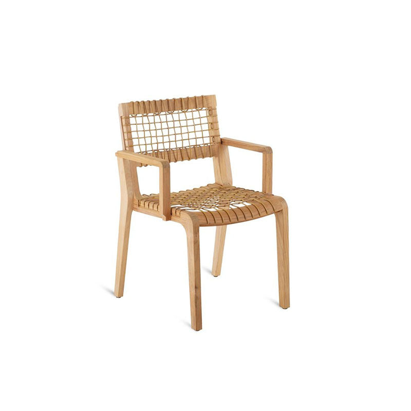 Synthesis Small Armchair in teak and WaProLace - Zzue Creation