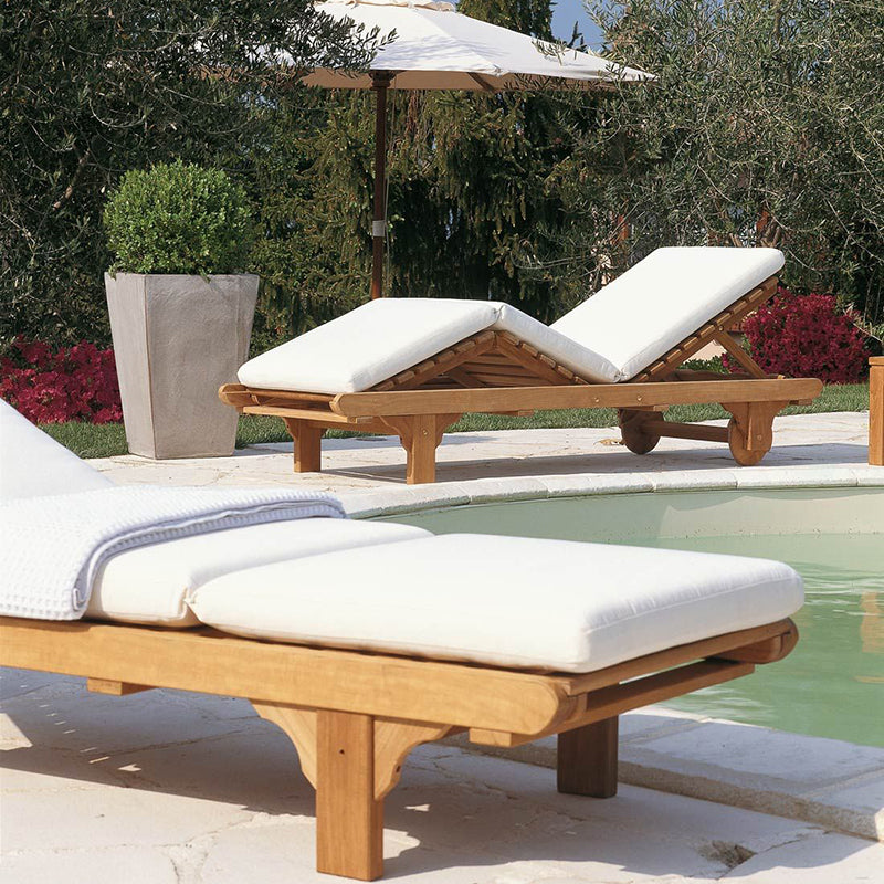 Chelsea Sunlounger in Teak - Zzue Creation