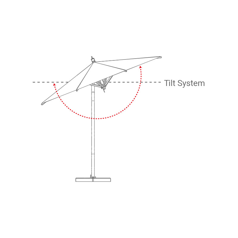 Picollo 2.5M Square Umbrella - Zzue Creation