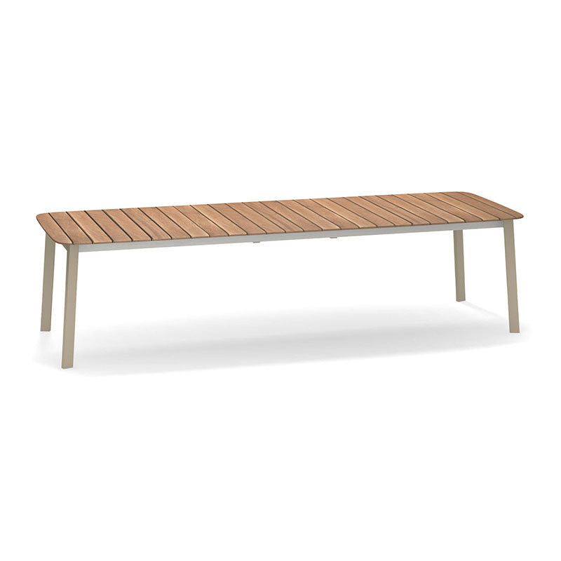 Shine Extensible Table with Teak Top 180+56+56x100 - Zzue Creation