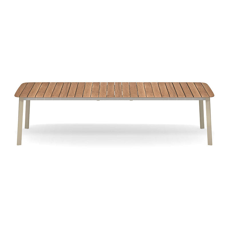 Shine Extensible Table with Teak Top 180+56+56x100 - Zzue Creation