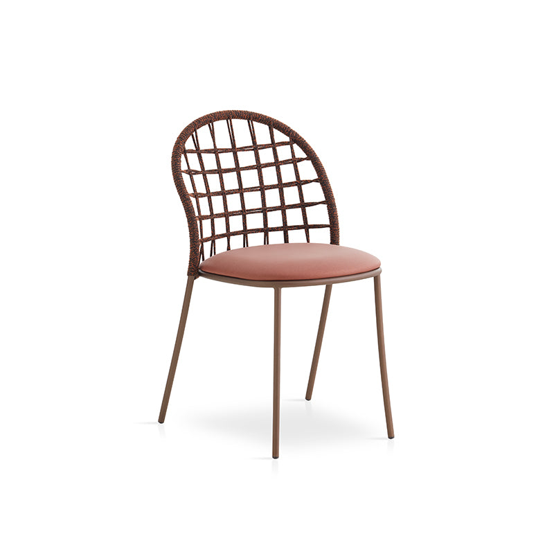 Petale Hand-woven Chair with Grid Pattern - Zzue Creation