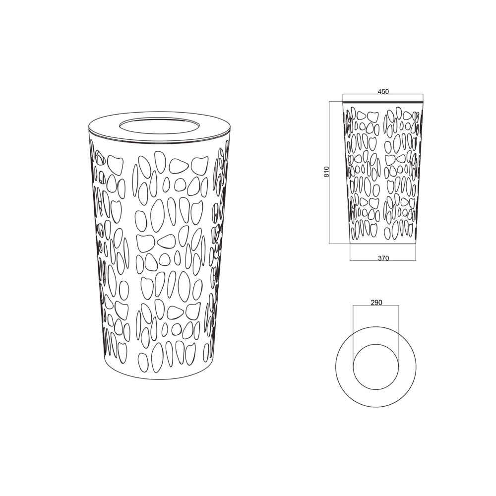 Claps Conic Rubbish Bin - Zzue Creation