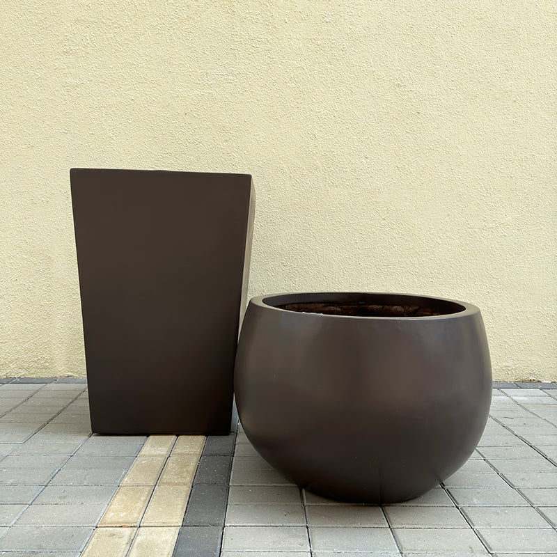 Square Fiberglass Planter - Tall - Zzue Creation