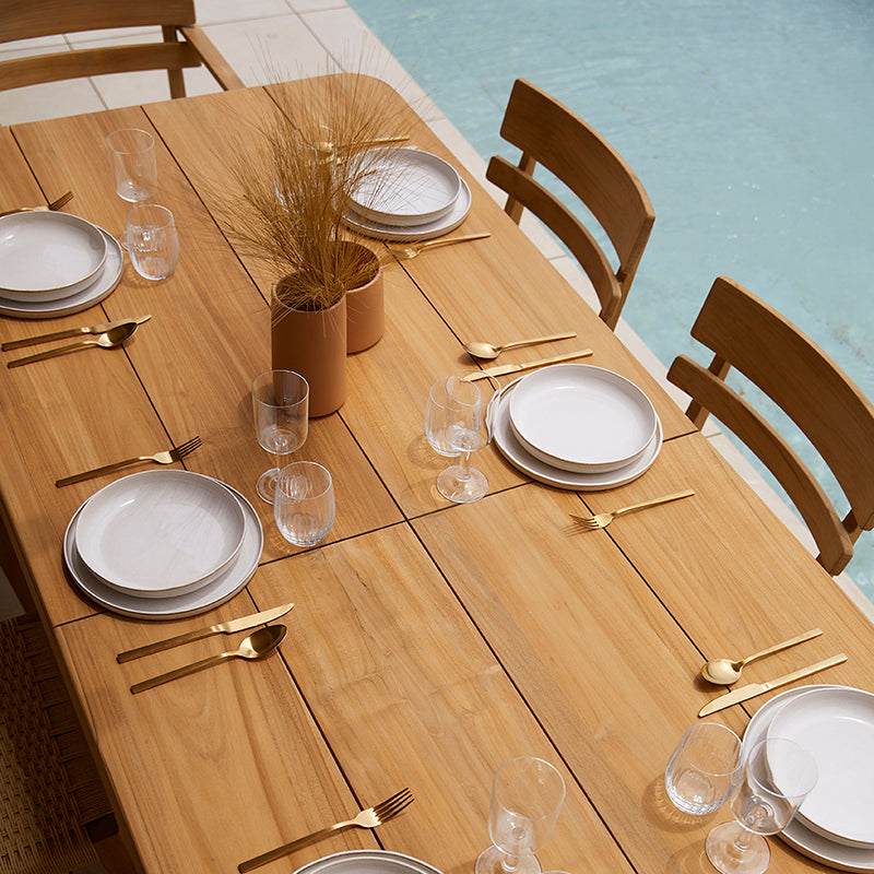 Paralel Extendable Rectangular Dining Table - Zzue Creation