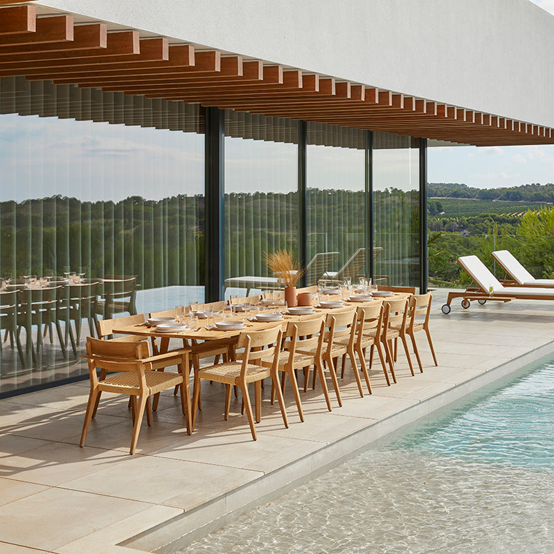 Paralel Extendable Rectangular Dining Table - Zzue Creation