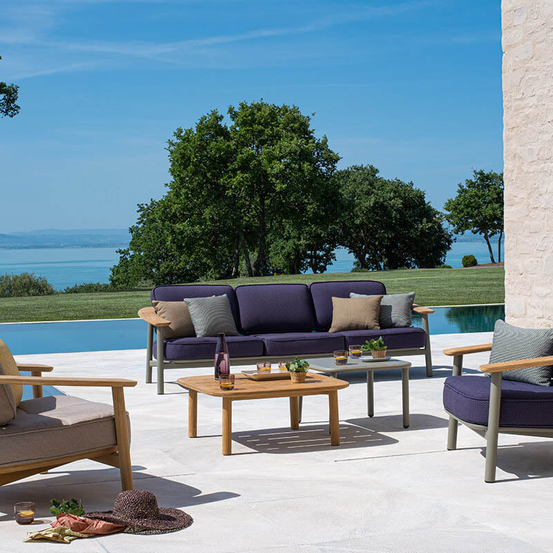 Twins 3-Seater Sofa Alu-Teak - Zzue Creation