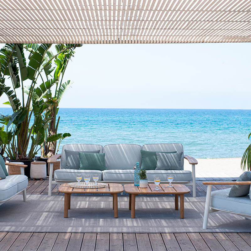 Twins 3-Seater Sofa Alu-Teak - Zzue Creation