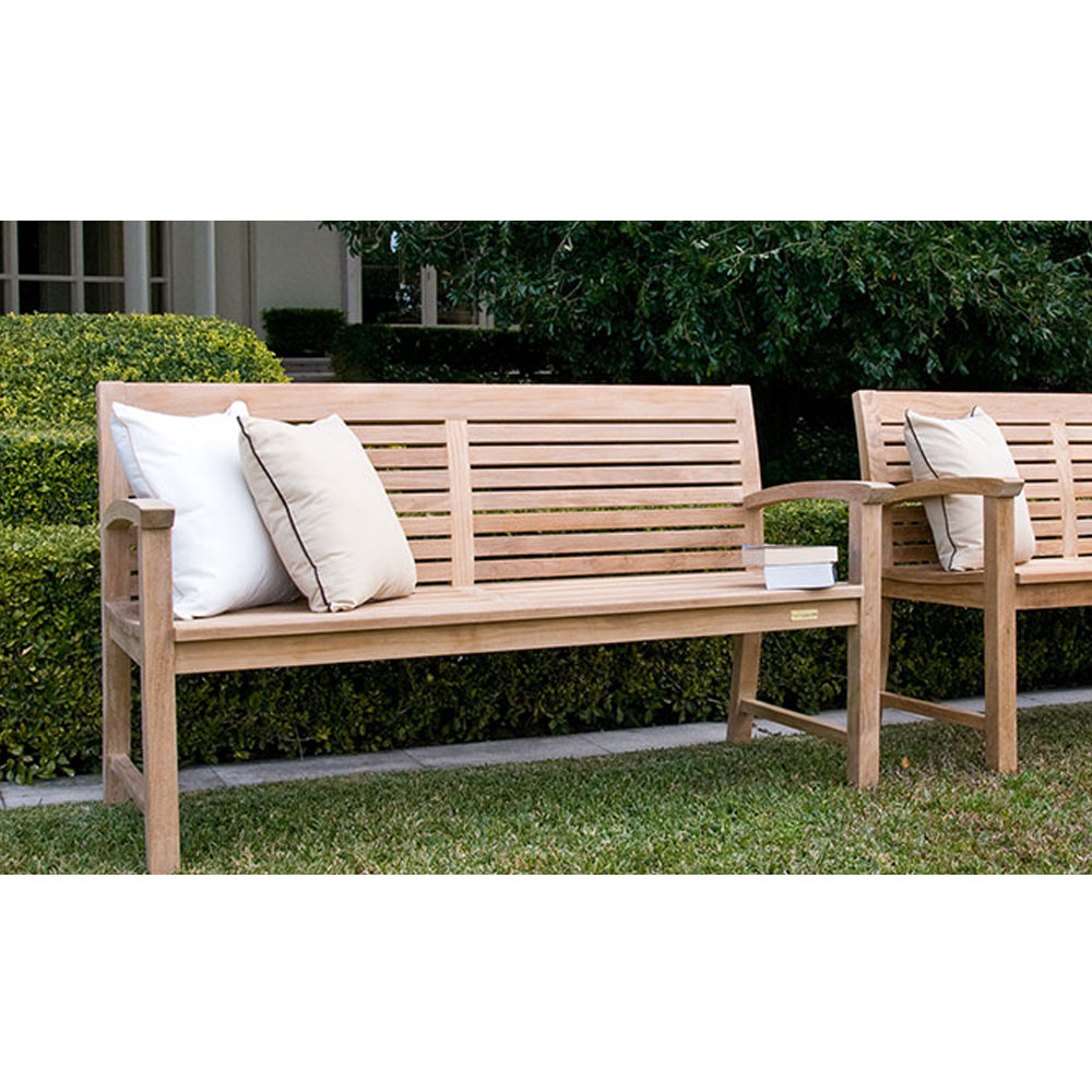 Abacus Two Seater Bench with Armrest - Zzue Creation