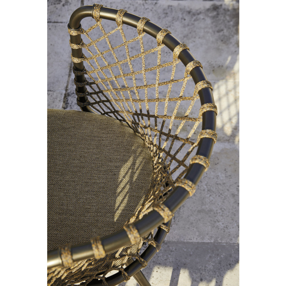 Charme Dining Chair without Arm in Bronze Frame - Zzue Creation