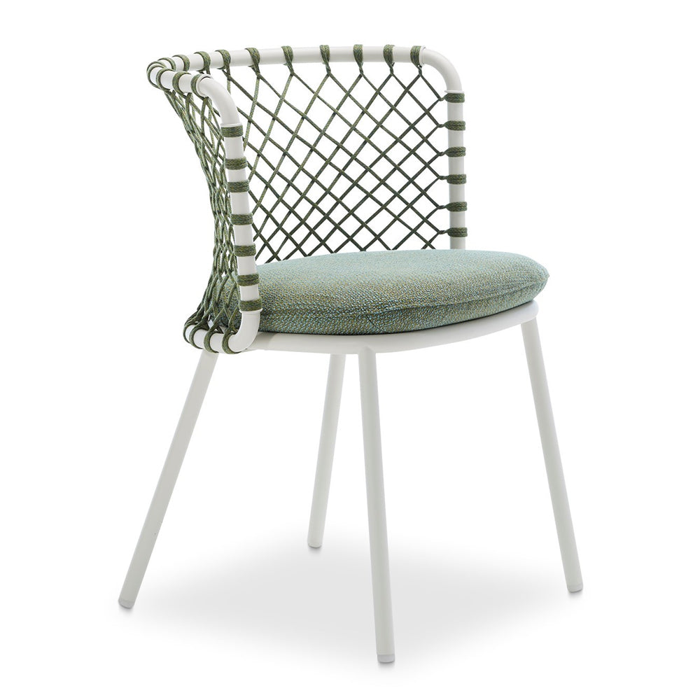 Charme Dining Chair without Arm in White Frame - Zzue Creation