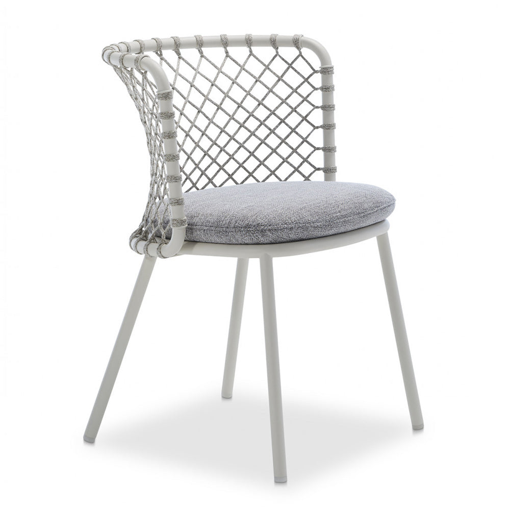 Charme Dining Chair without Arm in White Frame - Zzue Creation
