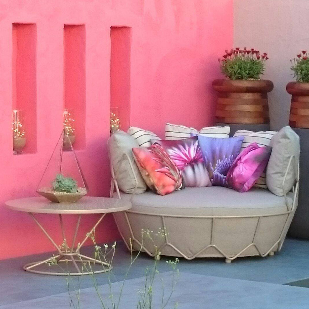 Gravity Round Coffee Table with Upset Cone Frame - Zzue Creation