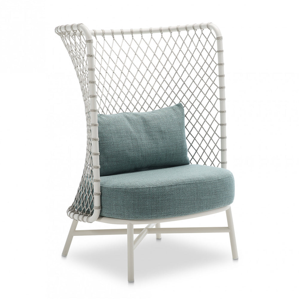 Charme Highback Armchair in White Frame - Zzue Creation