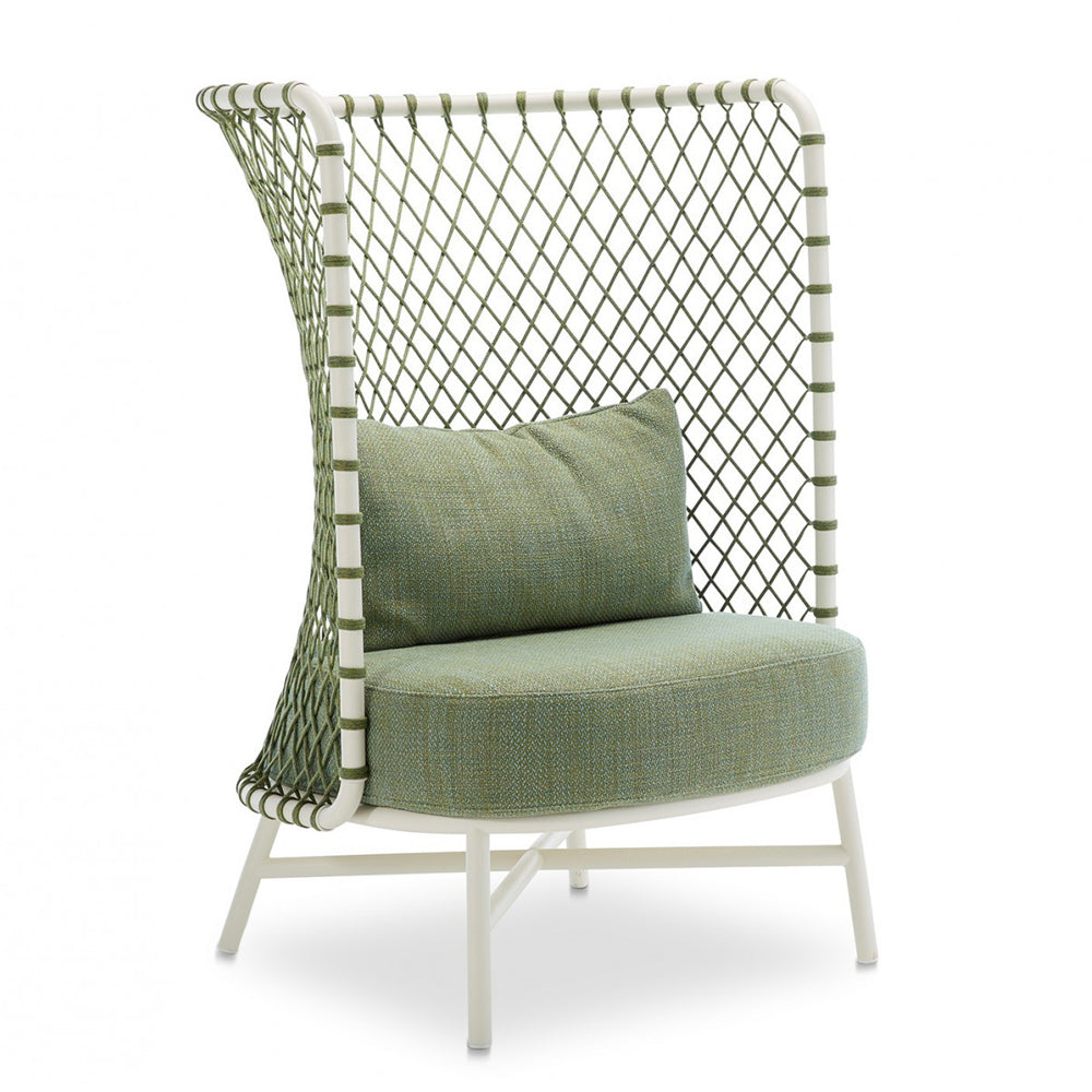 Charme Highback Armchair in White Frame - Zzue Creation