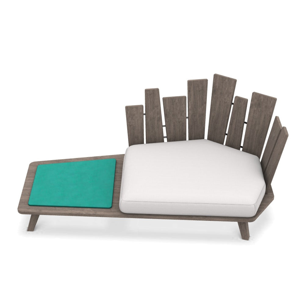 Rafael Lounge Armchair with Integrated Coffee Table (Left or Right Table) - Zzue Creation