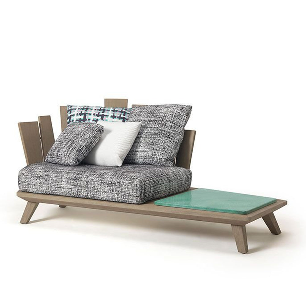 Rafael Lounge Armchair with Integrated Coffee Table (Left or Right Table) - Zzue Creation