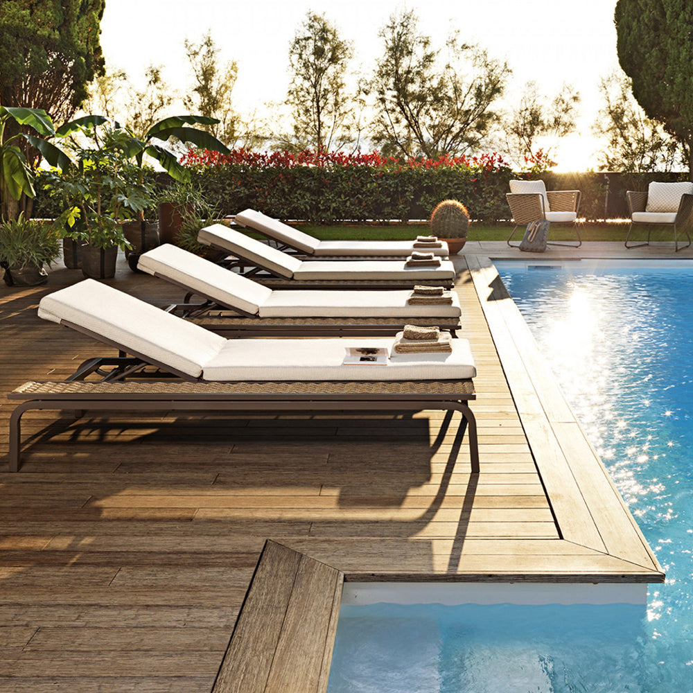 Portofino Sunbed Lounger with Wheels - Zzue Creation
