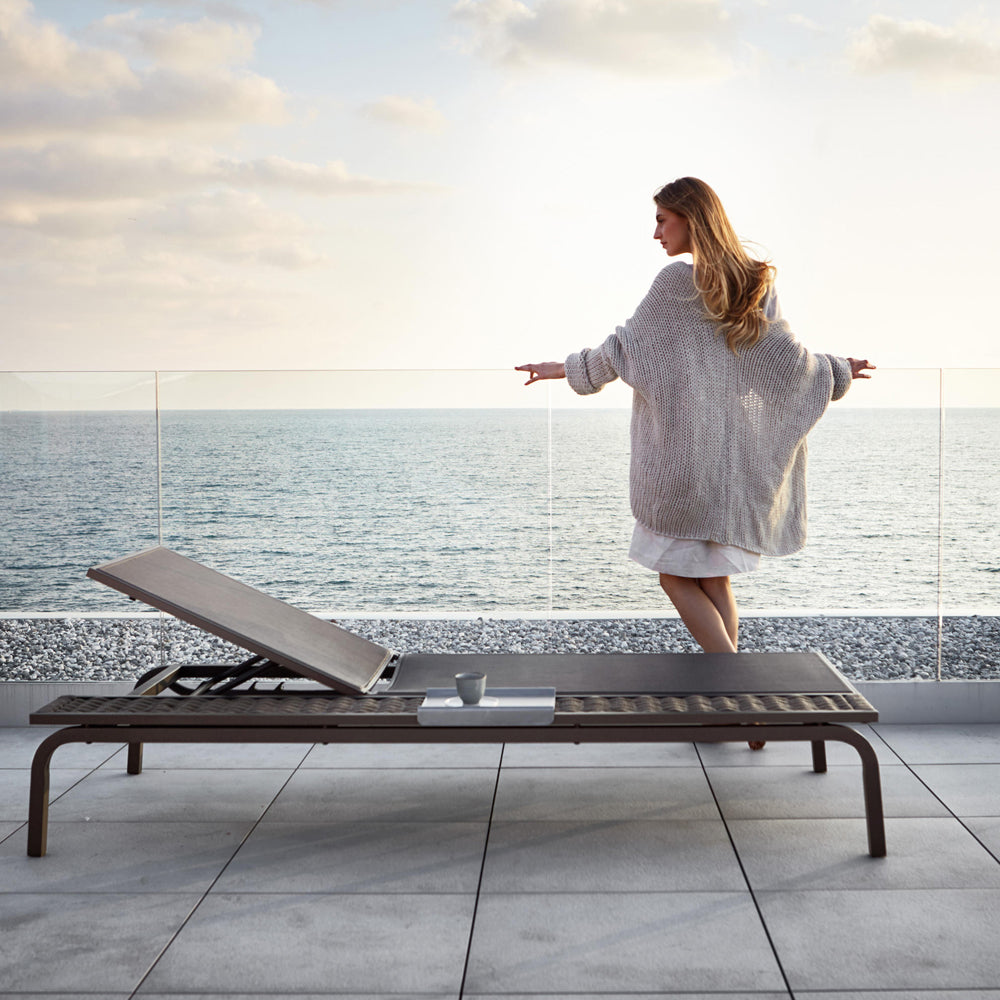 Portofino Sunbed Lounger with Wheels - Zzue Creation