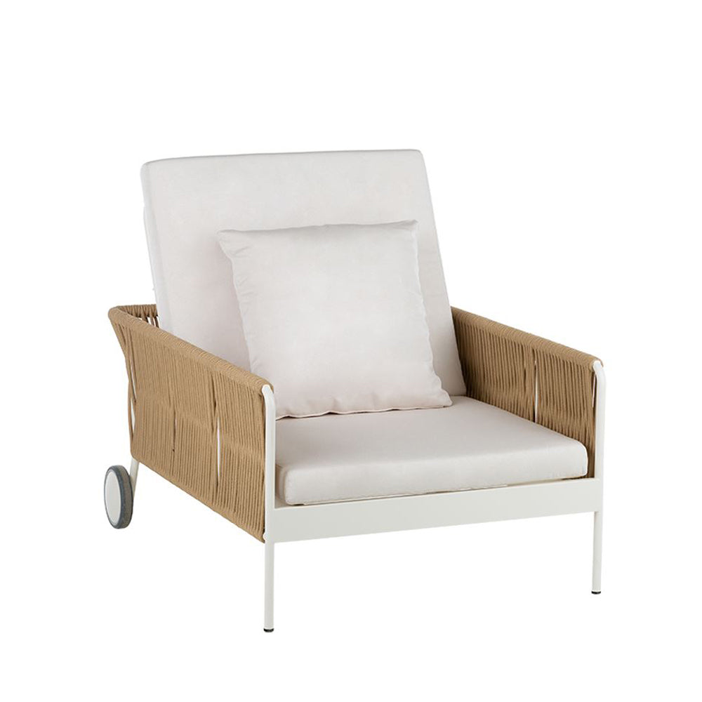 Weave Reclining Single Seater Armchair with Wheels - Zzue Creation
