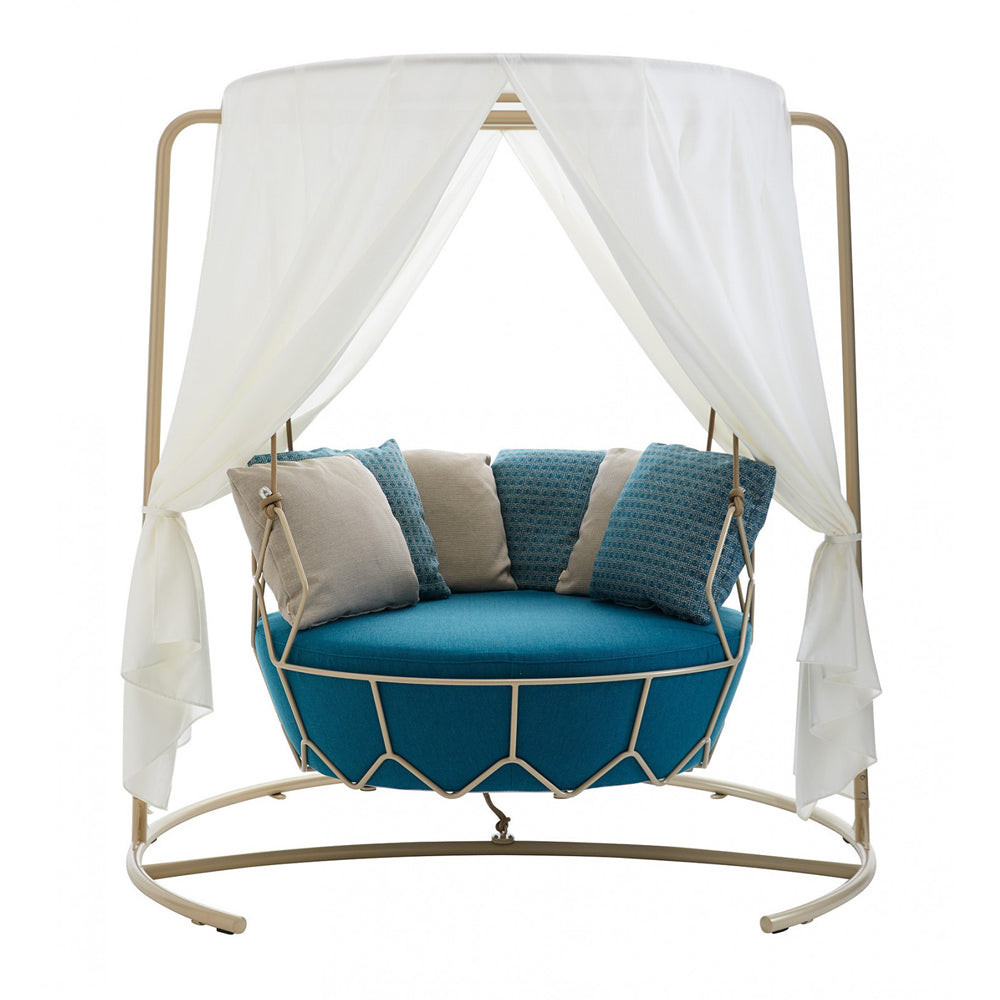 Gravity Light Swing Sofa with Supporting Frame and Sunshade - Zzue Creation
