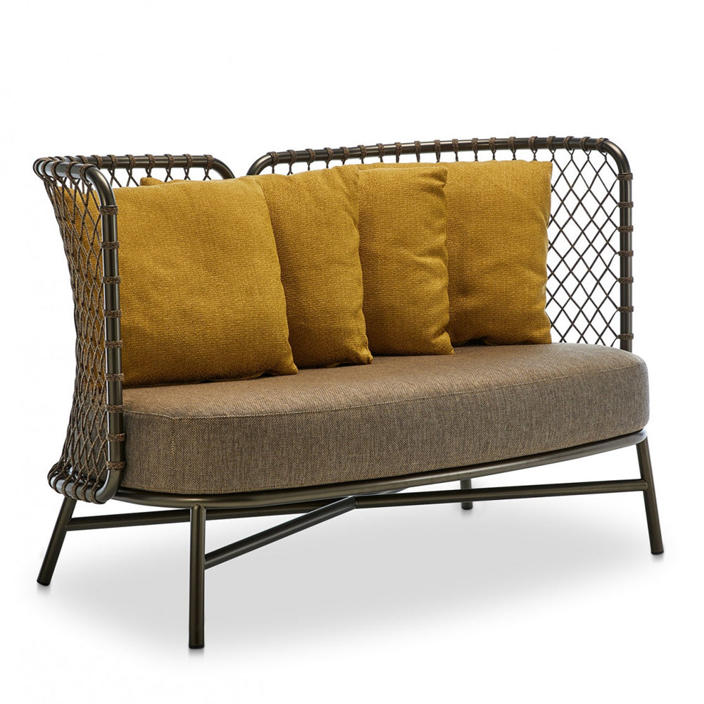 Charme Two Seater Sofa in Bronze Frame - Zzue Creation